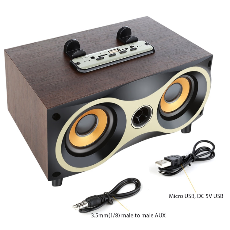 X6 Bluetooth Speaker – Portable Wooden Wireless Speaker Subwoofer Stero Bluetooth Speakers...