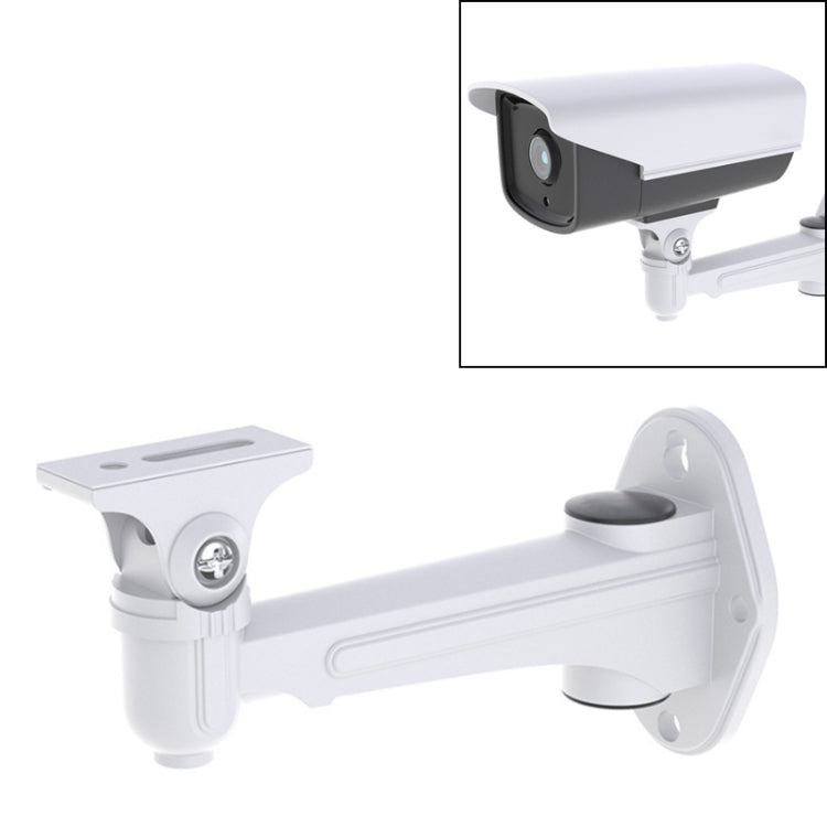 CCTV Wall Mount Stand Aluminum Metallic Silver Bracket Indoor Outdoor for Bullet Camera IP Camera Bracket Accessories – Durable Build, Easy to Use Default Title