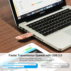 Richwell DXZ128 USB Flash Disk 128G 3 in 1 Micro USB + 8 Pin + USB 3.0 Compatible IPhone & IOS, Black, Silver, Rose Gold