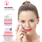 Duosi 2in1 Electric Facial Cleansing Brush Waterproof face Skin Cleansing Massager Silicone Vibration Scrubber Pore Clear Blackhead Remover