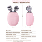 Duosi 2in1 Electric Facial Cleansing Brush Waterproof face Skin Cleansing Massager Silicone Vibration Scrubber Pore Clear Blackhead Remover