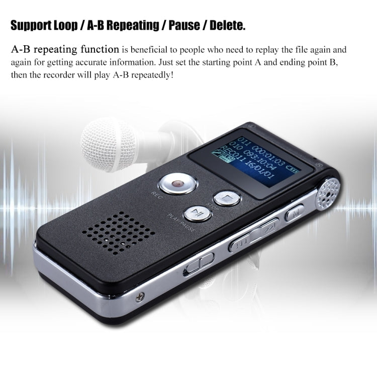 SK-012 8GB Voice Recorder USB Professional Dictaphone Digital Audio With WAV MP3 Player VAR Function Record, SK-012 8GB