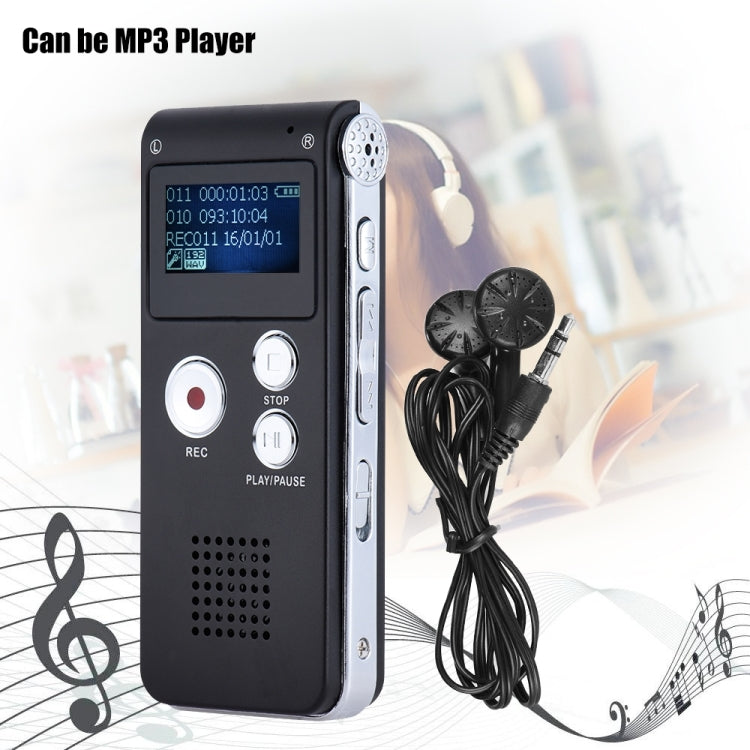 SK-012 8GB Voice Recorder USB Professional Dictaphone Digital Audio With WAV MP3 Player VAR Function Record, SK-012 8GB