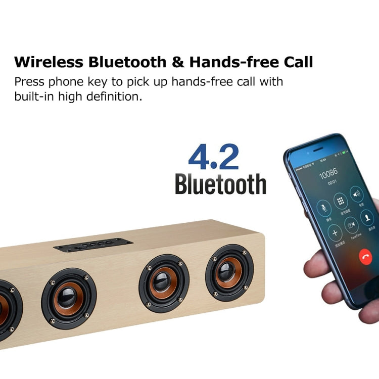 W8 Bluetooth 4.2 Speaker Four Louderspeakers Super Bass Subwoofer with Mic 3.5mm Support TF Card – Bluetooth