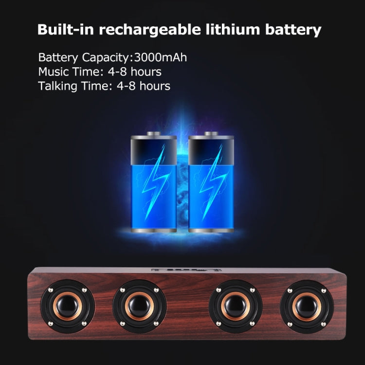 W8 Bluetooth 4.2 Speaker Four Louderspeakers Super Bass Subwoofer with Mic 3.5mm Support TF Card – Bluetooth