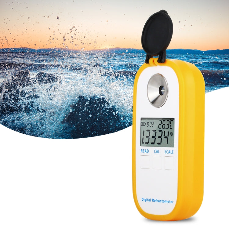 DR202 Digital Sea Water Refractometer Seawater Salinity Meter Specific Gravity Range 0―100‰ Chlorinity 0~57‰ Refractometer, DR202 DR202