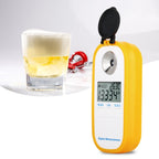DR402 Digital Beer Refractometer Wort Hydrometer Brix 0-50% Concentration Meter Refractometer Electronic Wine Alcohol Tester, DR402 DR402
