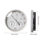 THB9392 Wall Mounted Digital Thermometer Hygrometer Household High Accuracy Pressure Gauge Air Weather Instrument Barometer, THB9392 (Gold), THB9392 132mm