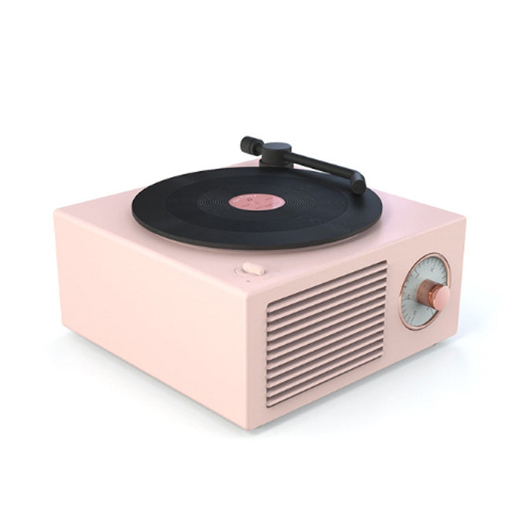 X10 Atomic Bluetooth Speakers Retro Vinyl Player Desktop Wireless Creative Multifunction Mini Stereo Speakers, X10 X10 Nordic Pink