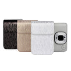 Richwell Brushed Camera Case PU Leather Case for Fujifilm Instax Mini Liplay Instant Camera, Black, White, Gold
