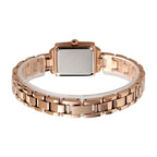 SKMEI 1407 Business Fashion Watch with Diamonds Delicate and Elegant Square Zinc Alloy Quartz Watch for Women, Silvery