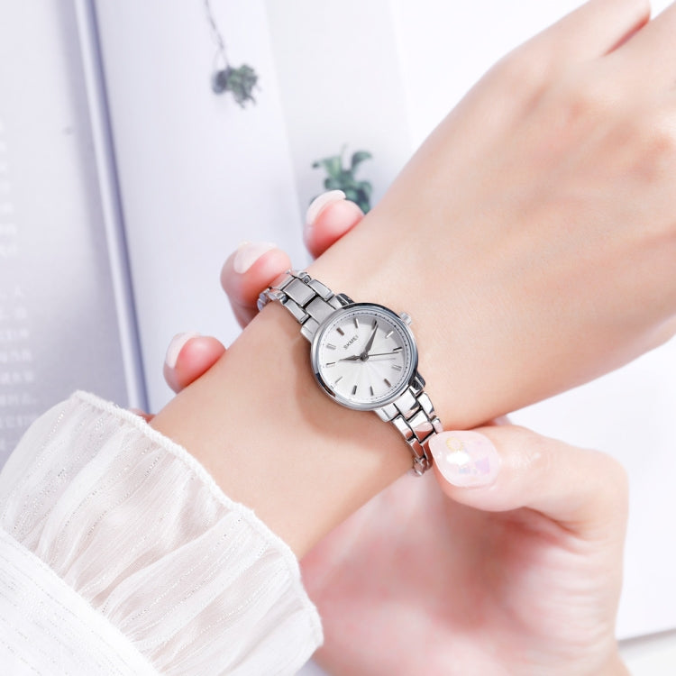 Skmei 1410 Lady Quartz Watch European and American Fashion Watch Business Leisure Steel Belt Lady Watch