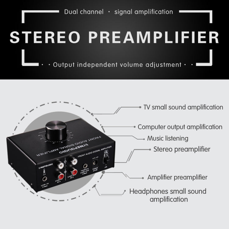 B015 Front Stereo Signal Amplifier Booster Headphones Speaker Amplifier Headset Dual-Audio Source, B015 – TPU