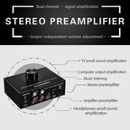 B015 Front Stereo Signal Amplifier Booster Headphones Speaker Amplifier Headset Dual-Audio Source, B015 – TPU