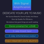 B015 Front Stereo Signal Amplifier Booster Headphones Speaker Amplifier Headset Dual-Audio Source, B015 – TPU