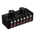 B016 6 Input 1 Output Audio Signal Source Selection Switcher, Output Volume Adjustment Control RCA Port, 6 Input 1 Output 6 Input 1 Output