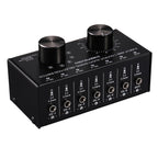 B017 6 Input 1 Output Audio Signal Selection Switcher Output Volume Adjustment Control 3.5mm Interface Default Title