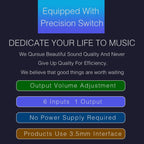 B017 6 Input 1 Output Audio Signal Selection Switcher Output Volume Adjustment Control 3.5mm Interface