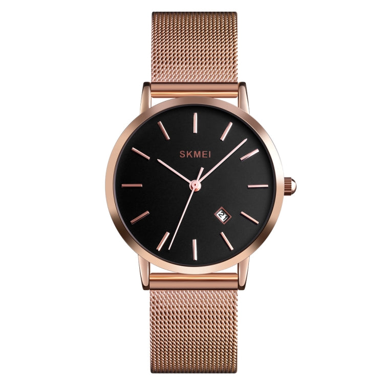 SKMEI 1530 Fashion Europe And America Simple Business Women Wristwatch Elegant Thin Female Student Quartz Watch Rose Gold