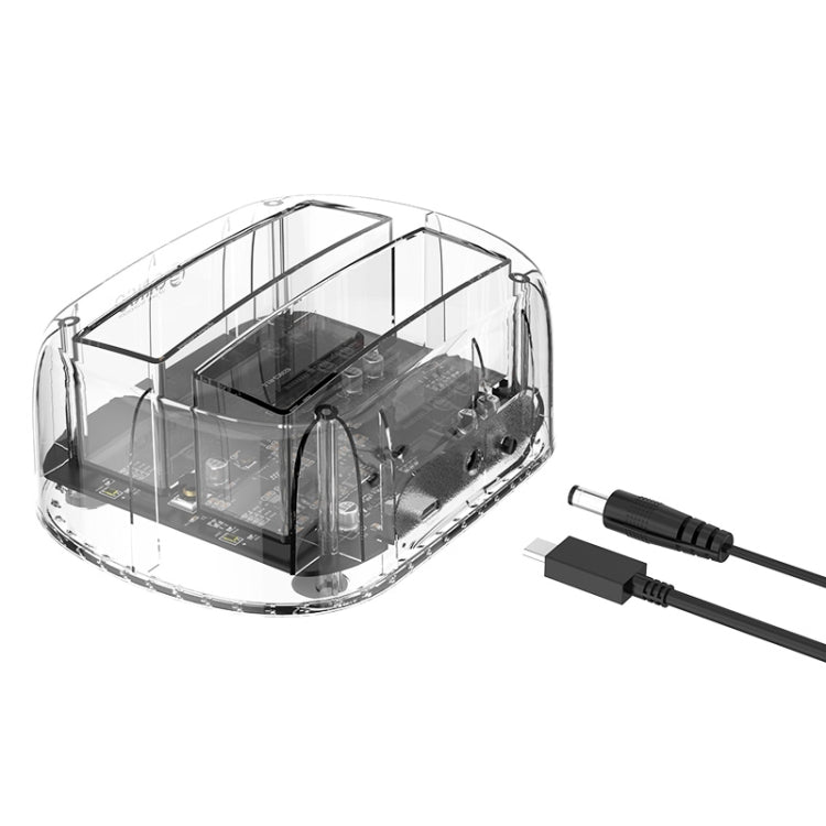 ORICO 6239C3 2.5/3.5inch 2 Bay Transparent Type-C Hard Drive Dock – TPU