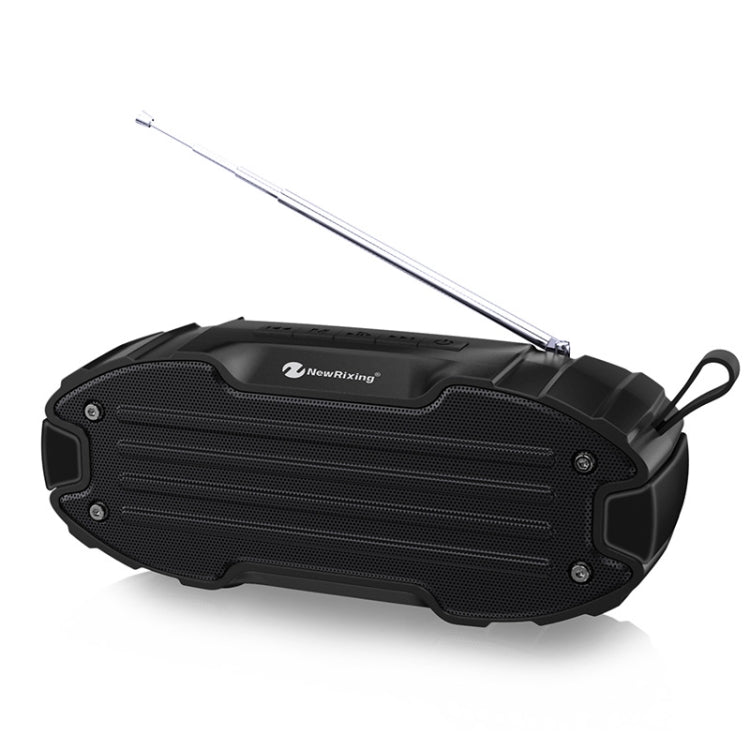 New Rixing NR907 Portable Stereo Surround Soundbar Bluetooth Speaker with Microphone, Support TF Card FM Black