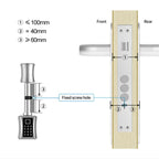 60+40mm Office Home Value Fingerprint Password Smart Lock Core Password Lock Only LockLock Home Security Door Lock, 60+40mm