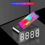 AEC Bluetooth Speaker – BT508 Wireless Charging Bluetooth Speaker LED Alarm Clock Power Bank...