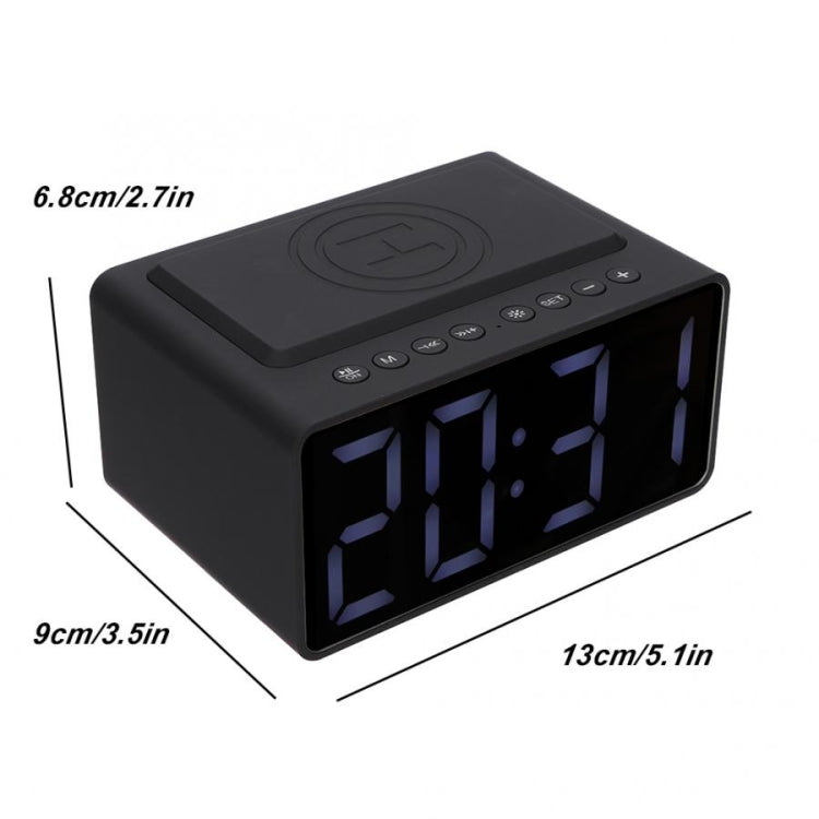 AEC Bluetooth Speaker – BT508 Wireless Charging Bluetooth Speaker LED Alarm Clock Power Bank...