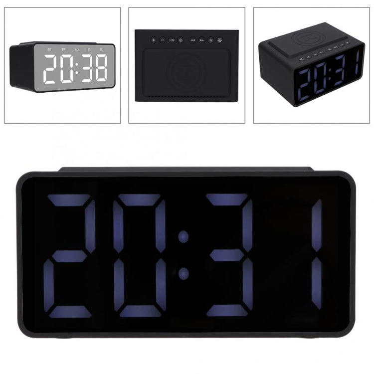 AEC Bluetooth Speaker – BT508 Wireless Charging Bluetooth Speaker LED Alarm Clock Power Bank...