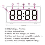 AEC Bluetooth Speaker – BT508 Wireless Charging Bluetooth Speaker LED Alarm Clock Power Bank...