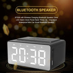 AEC Bluetooth Speaker – BT508 Wireless Charging Bluetooth Speaker LED Alarm Clock Power Bank...