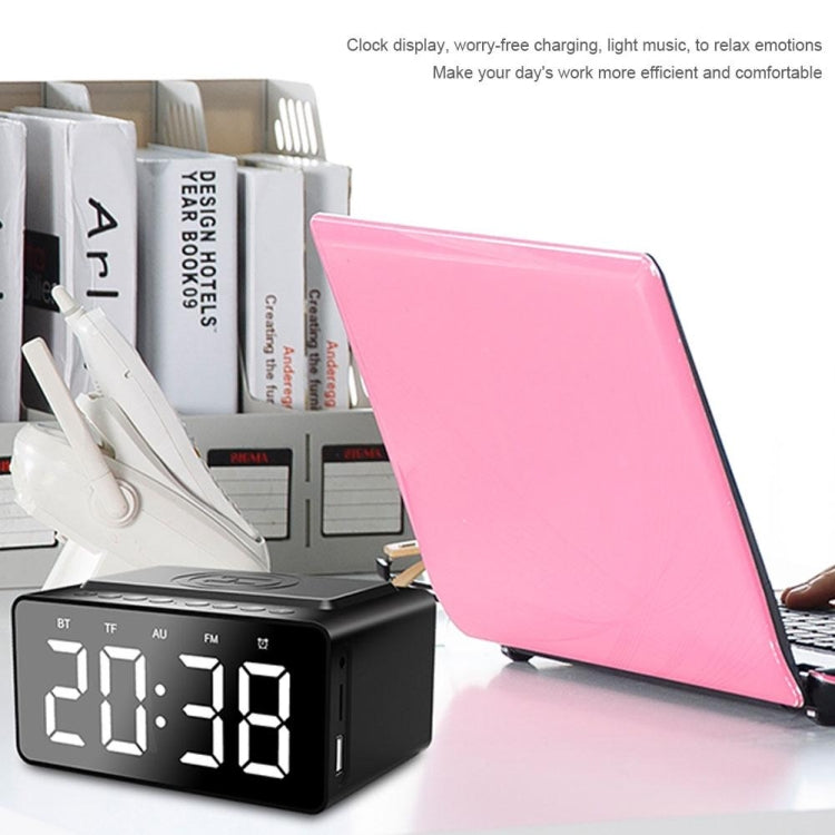AEC Bluetooth Speaker – BT508 Wireless Charging Bluetooth Speaker LED Alarm Clock Power Bank...