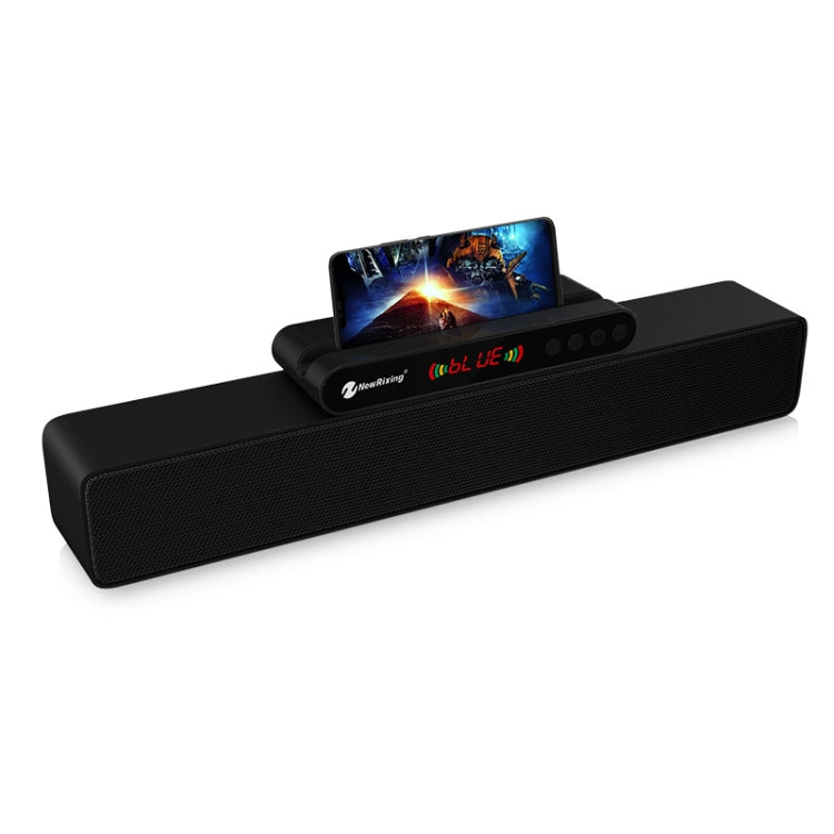 Newrixing NR5017 LED Bluetooth Portable Speaker TWS Connection Loudspeaker Sound System 10W Stereo Surround Speaker Black