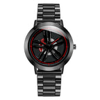 SANDA1009 Watch Man Student Casual Waterproof Steel Band Watch Man Black