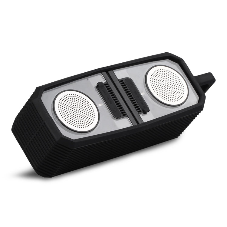 BT628 10W Portable TWS Transparent Bluetooth Speakers With Magnetic Connectable Base Outdoor Stereo Bass Subwoofer Black