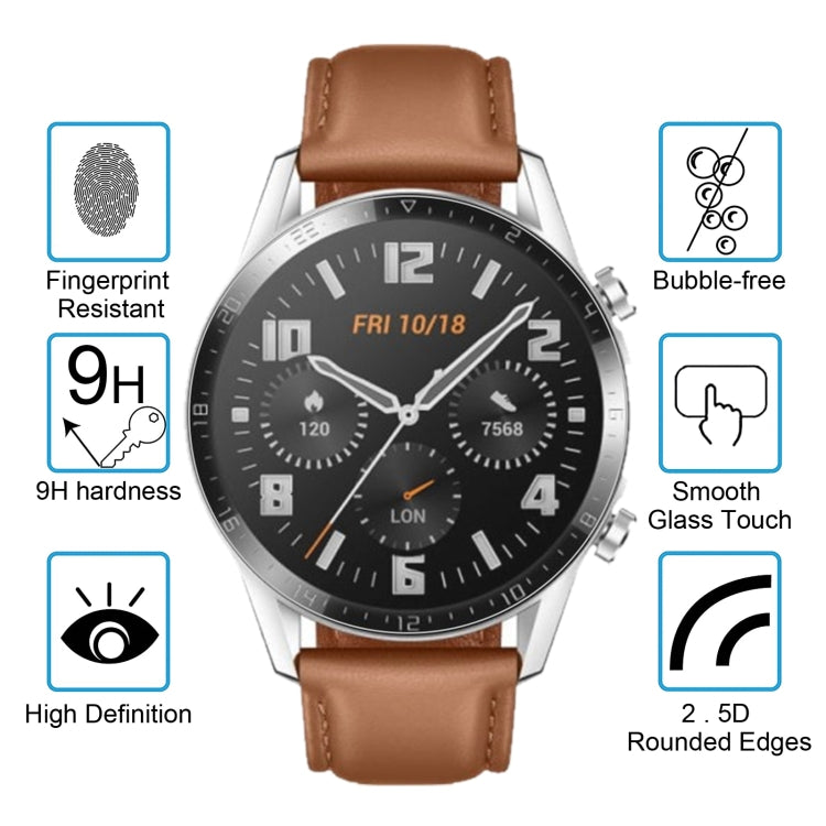 Tempered Glass Screen Protector – For HUAWEI Watch GT 2 46mm (2019) ENKAY Hat-Prince 0.2mm 9H 2.15D...