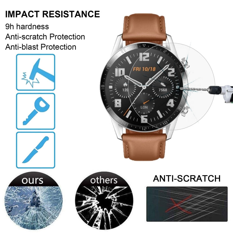 Tempered Glass Screen Protector – For HUAWEI Watch GT 2 46mm (2019) ENKAY Hat-Prince 0.2mm 9H 2.15D...