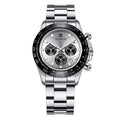 OCHSTIN Augusten 6103B Multi Function Quartz Watch Sports luminous Waterproof Watch Calendar Steel Band Men Watch Silvery