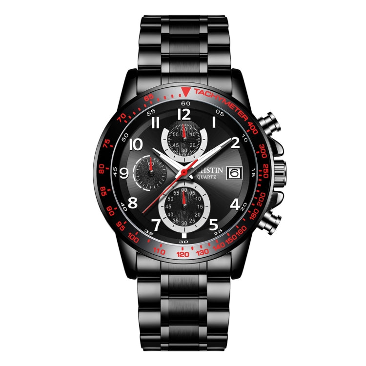 OCHSTIN 6112 Men Multi Function Watch Fashion Sports Business Calendar Luminous Men Watch Quartz Watch Steel Watch Black