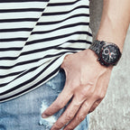 OCHSTIN 6112 Men Multi Function Watch Fashion Sports Business Calendar Luminous Men Watch Quartz Watch Steel Watch