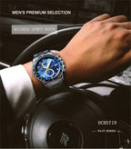 OCHSTIN 6112 Men Multi Function Watch Fashion Sports Business Calendar Luminous Men Watch Quartz Watch Steel Watch