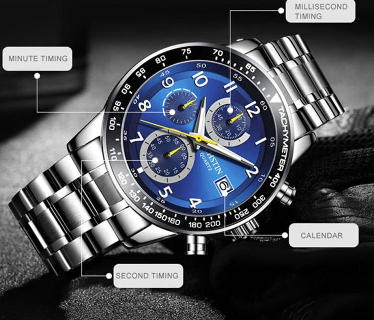OCHSTIN 6112 Men Multi Function Watch Fashion Sports Business Calendar Luminous Men Watch Quartz Watch Steel Watch