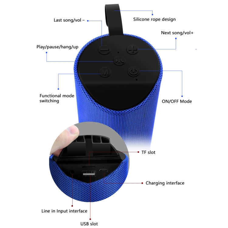 TG113 Bluetooth Speaker – HiFi Bass Sound, Waterproof