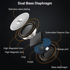 EWA A109M Portable Bluetooth Speaker Wireless Heavy Bass Bomm Box Subwoofer Phone Call Surround Sound Bluetooth Shower Speaker