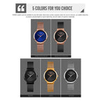 Quartz Watch – 1595 Fashion Elegant Scale Free Steel Mesh Belt Women's Watch...