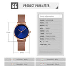 Quartz Watch – 1595 Fashion Elegant Scale Free Steel Mesh Belt Women's Watch...