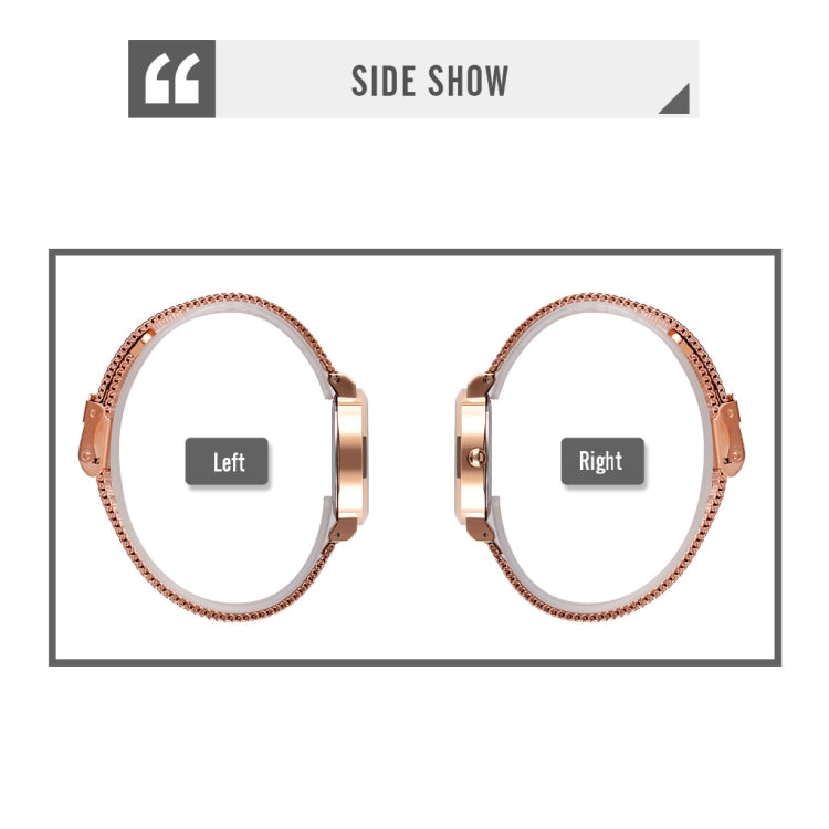 Quartz Watch – 1595 Fashion Elegant Scale Free Steel Mesh Belt Women's Watch...