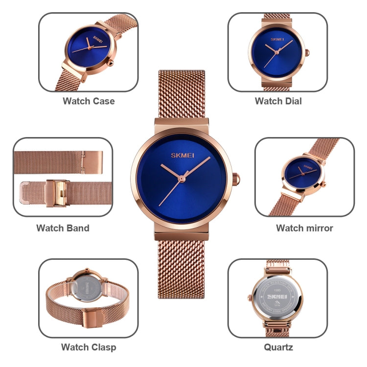 Quartz Watch – 1595 Fashion Elegant Scale Free Steel Mesh Belt Women's Watch...