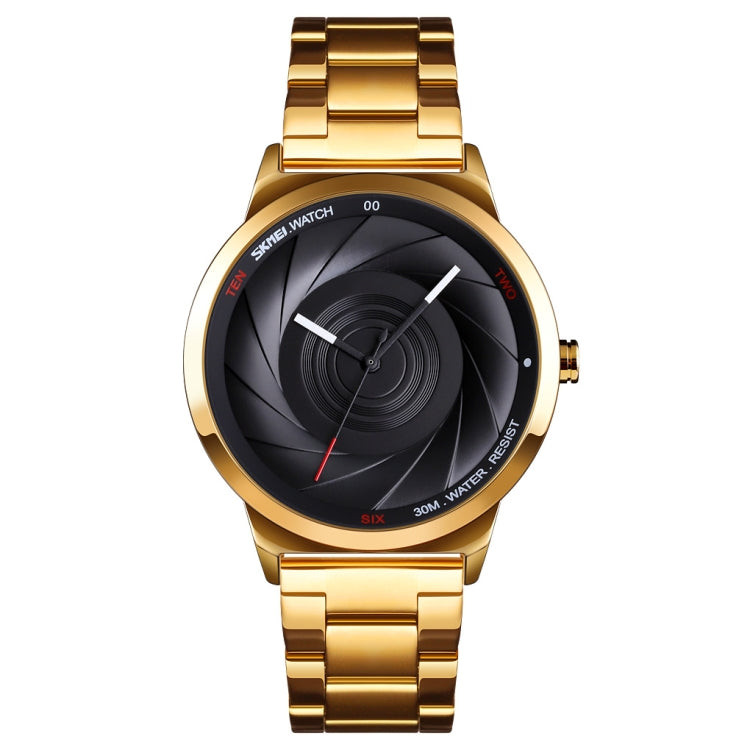 Quartz Watch – 9210 Fashion Trend Mens Business Wristwatch Simple Three-Dimensional... For Men Golden Black