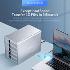 ORICO 9528RU3 3.5-Inch External Hard Drive Enclosure with RAID – Aluminum Alloy, TPU